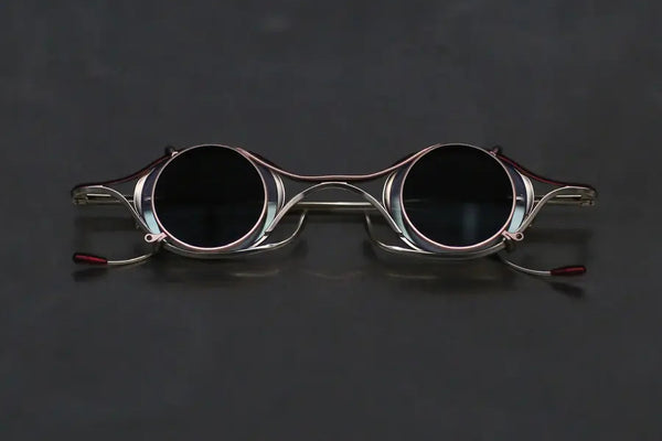 Rigards gold and red frame dark gray transparent glasses RG2003TVA